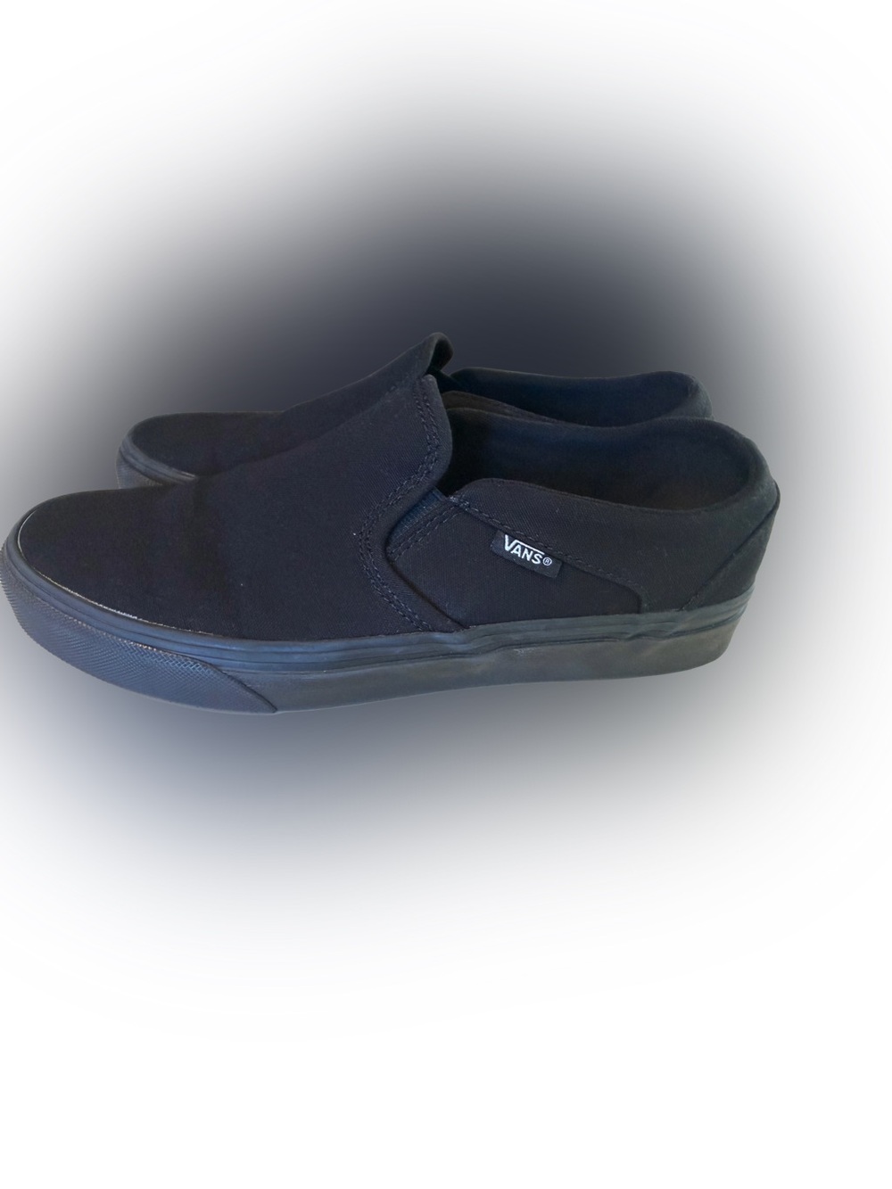 Vans All-Black Asher Slip on Shoe- Women’s Size 8.5